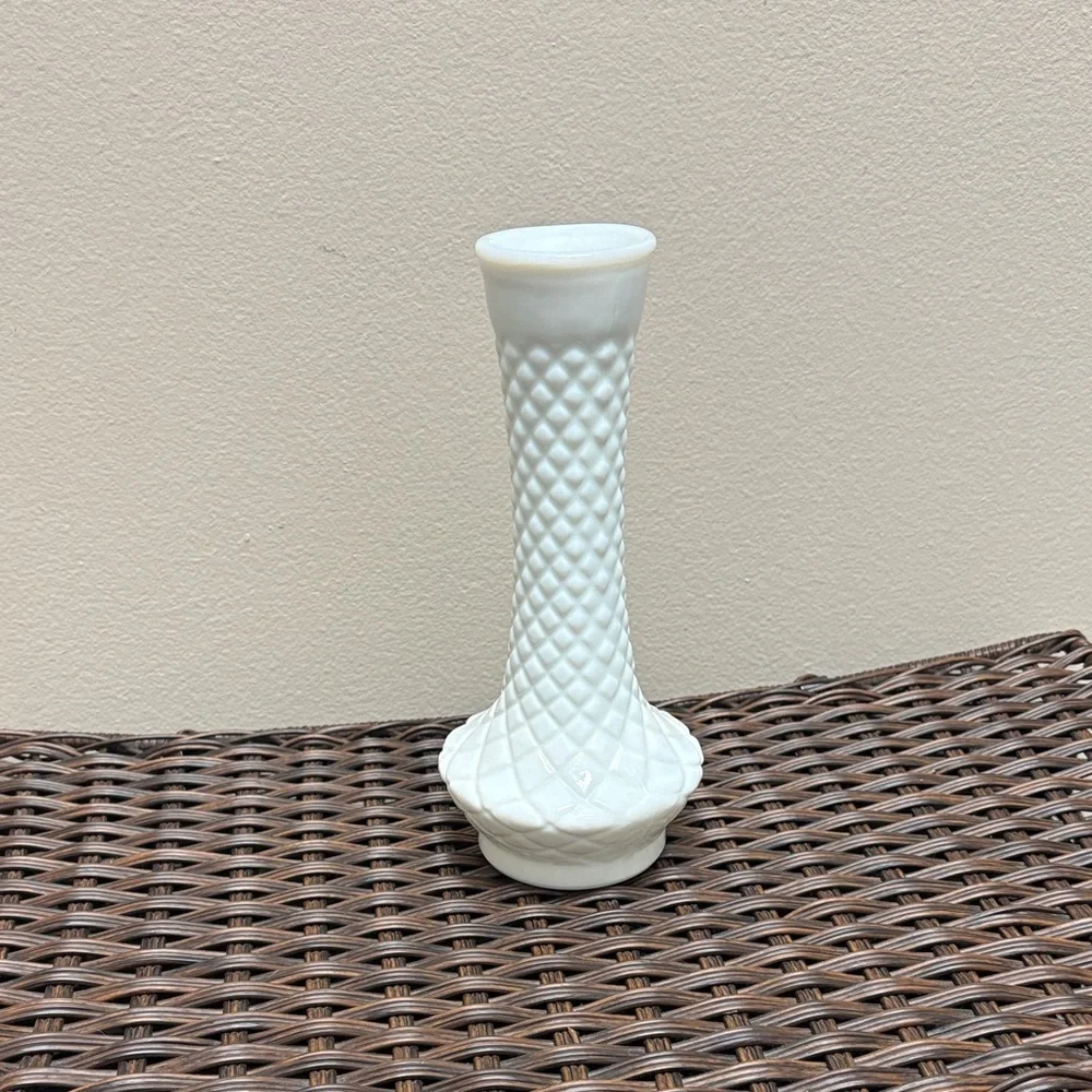 A.L. Randall Co. Vintage White Milk Glass Bud Vase